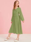 Green Colour stylish Party Wear Georgette Girls Stylish One Piece Kids Collection DHUREE 05